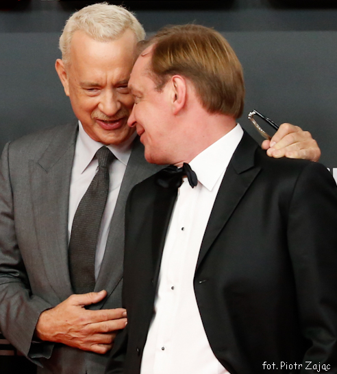 Tom Hanks and Mikhail Gorevoy attend " Bridge of Spies " premiere in Berlin
