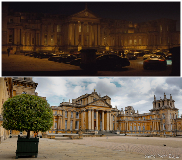 Palazzo Cardenza in Rome was doubled by Blenheim Palace in Woodstock (Oxfordshire), England.